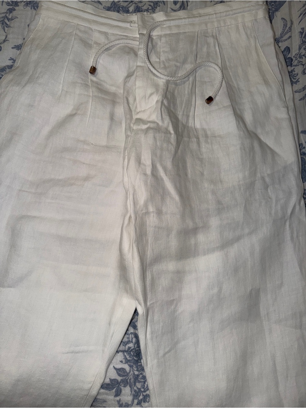 Brunello Cucinelli White Linen Pants - Picture 3 of 6